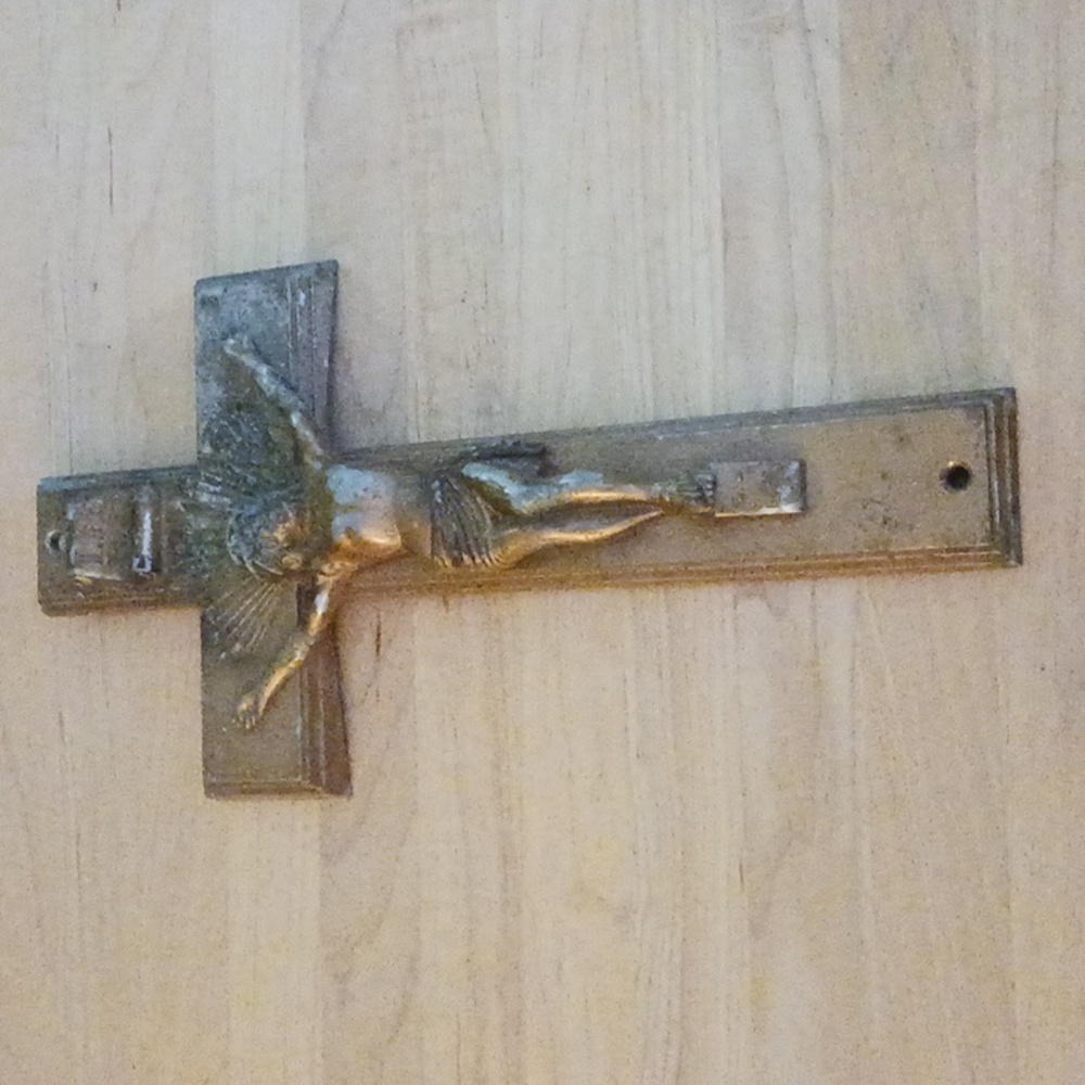 Large antique crucifix